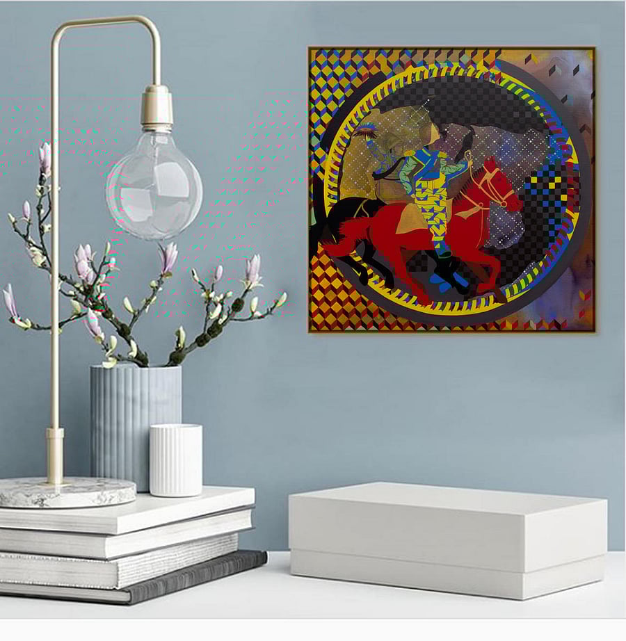 Painting by Mukesh Sharma with the right kind of frame