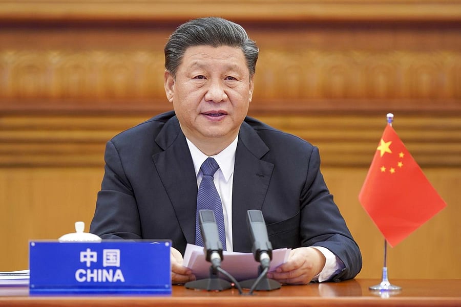 Beijing: In this photo released by Xinhua News Agency, Chinese President Xi Jinping attends the G20 Extraordinary Virtual Leaders' Summit on COVID-19 via video link in Beijing, capital of China, March 26, 2020. Leaders of the world's most powerful economi