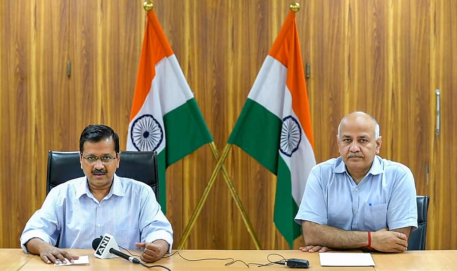 Delhi Chief Minister Arvind Kejriwal and Deputy CM Manish Sisodia (PTI Photo)