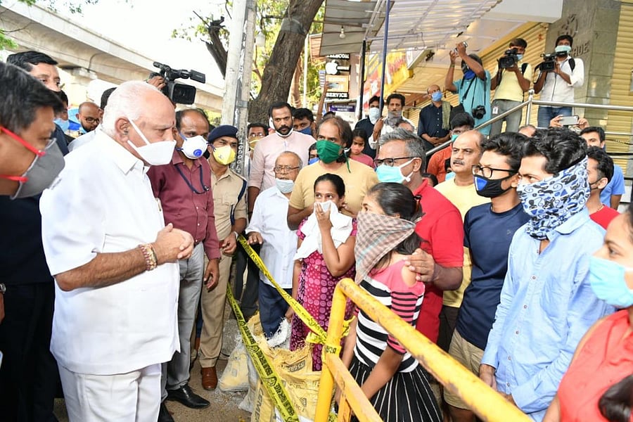 Yediyurappa launched a citywide home delivery service that citizens can access via phone or through WhatsApp. DH FILE PHOTO