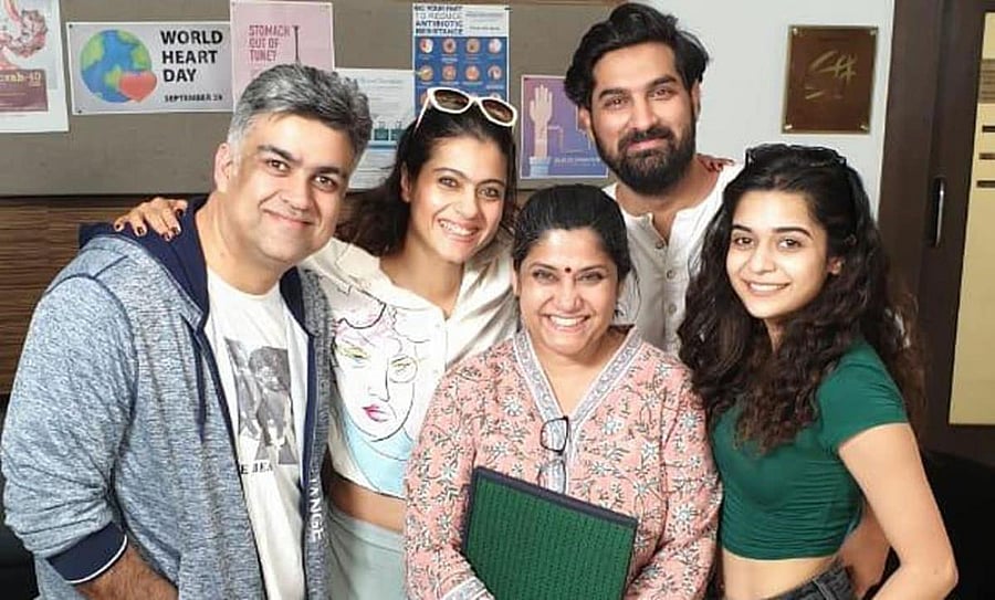 SidharthP Malhotra with the cast of his upcoming Netflix show ‘Tribhanga’.