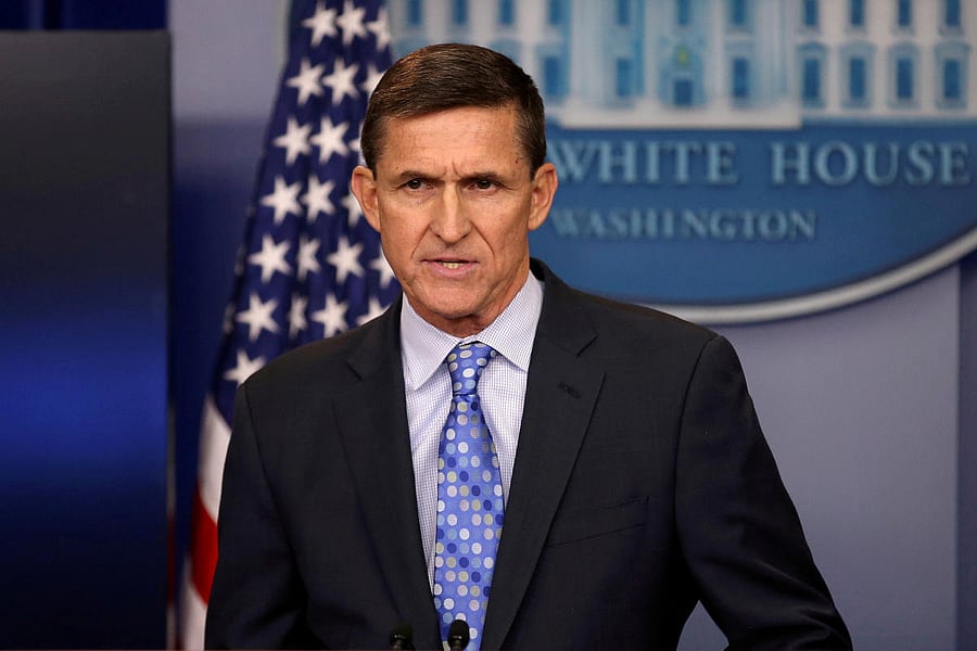 Then national security adviser General Michael Flynn delivers a statement daily briefing at the White House in Washington, U.S., February 1, 2017. Credit: Reuters Photo
