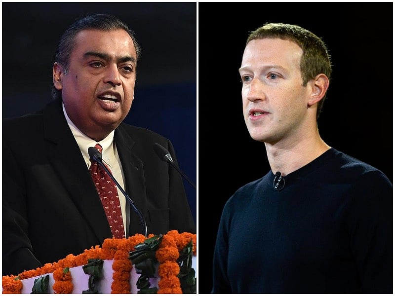 Mukesh Ambani and Mark Zuckerberg (AFP Photos)