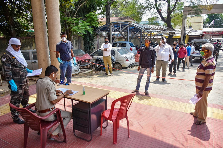 PTI photo of the lockdown in Ranchi