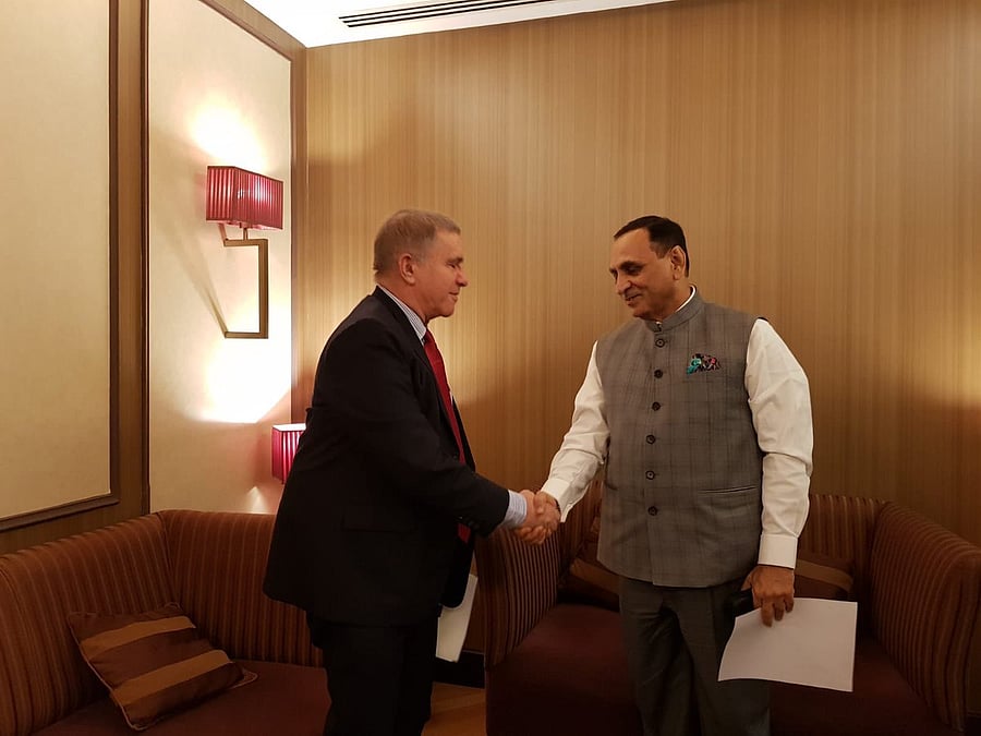 It is Rupani's first trip abroad as chief minister and comes months after he hosted Israeli Prime Minister Benjamin Netanyahu in Gujarat in January.
