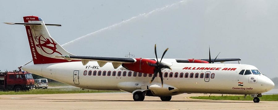 An Alliance Air flight in Mysuru Airport recently.