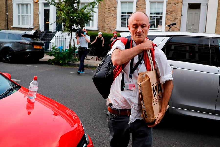 British Prime Minister Boris Johnson's top adviser Domonic Cummings said Monday he acted "reasonably and legally" despite mounting pressure on him to resign for allegedly breaking coronavirus lockdown rules. "I don't think there is one rule for me and one rule for all people," Cummings told reporters in his first official press conference on the job. "In all circumstances, I believe I behaved reasonably and legally." (AFP File Photo)