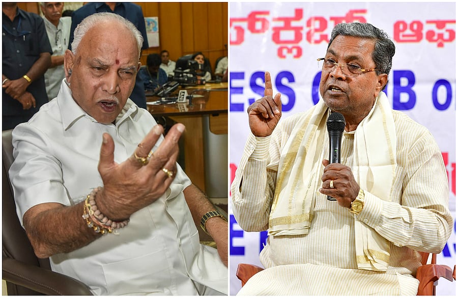 BS Yediyurappa and Siddaramaiah file photos