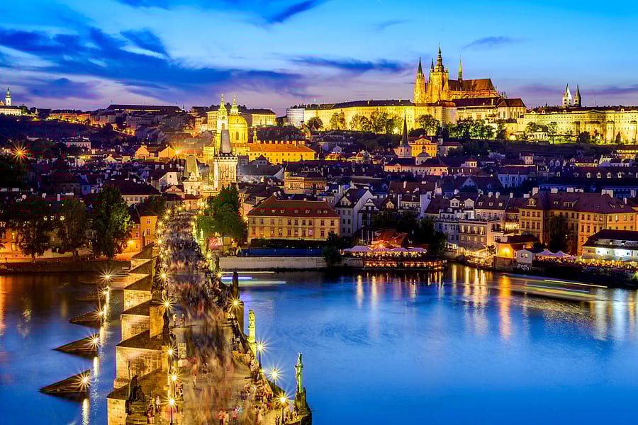 Prague Castle and Charles Bridge, Czech Republic (Getty Image)