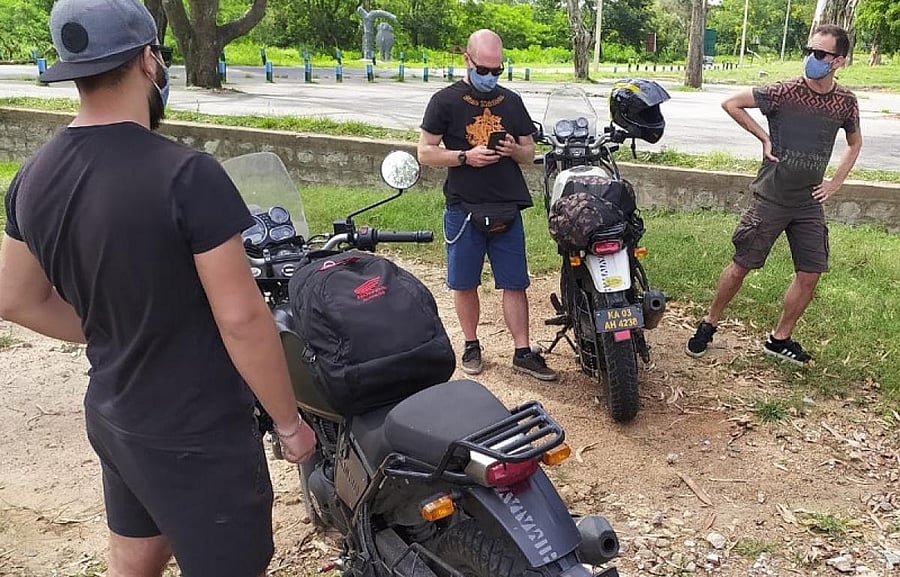 The Portuguese nationals, who were seen in Bandipur forest, in Chamarajanagar district.