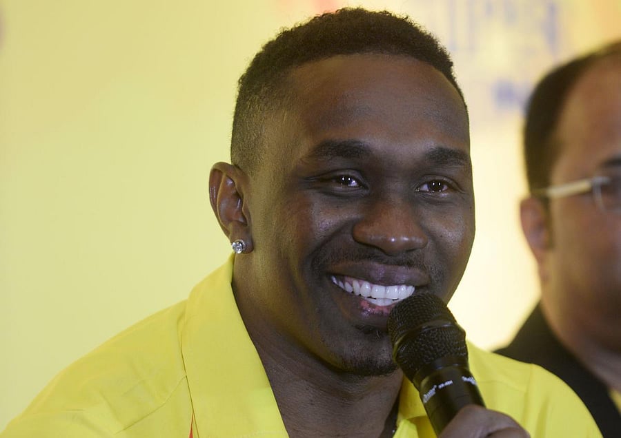 West Indies all-rounder Dwayne Bravo. Credit/AFP Photo