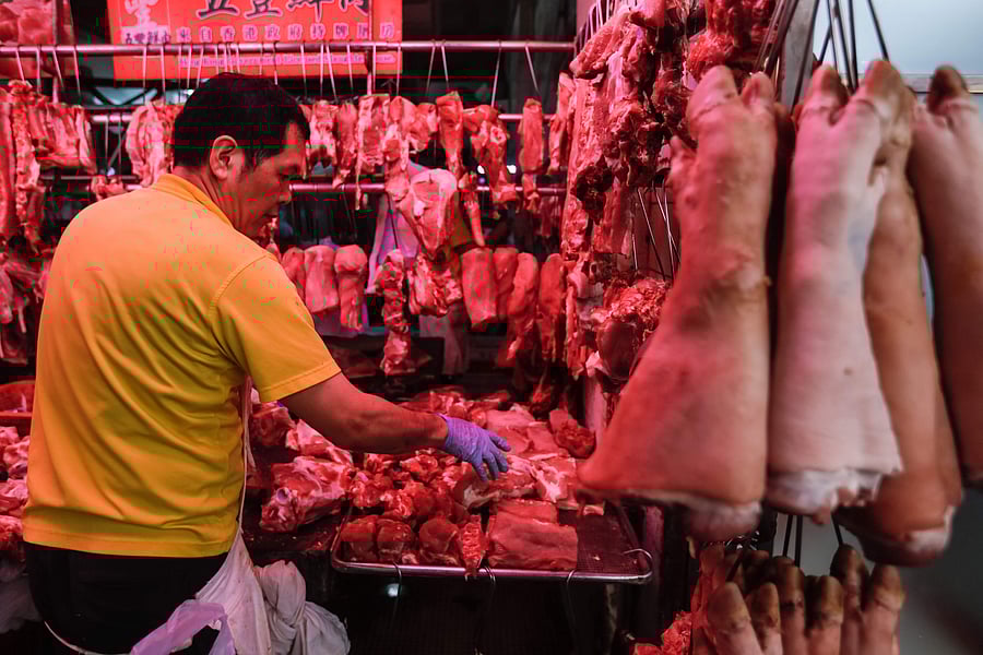 The Chinese government sees stabilizing pork supplies as crucial to food security after inflation spiked in 2019 because of record pork costs. Credit: AFP Photo