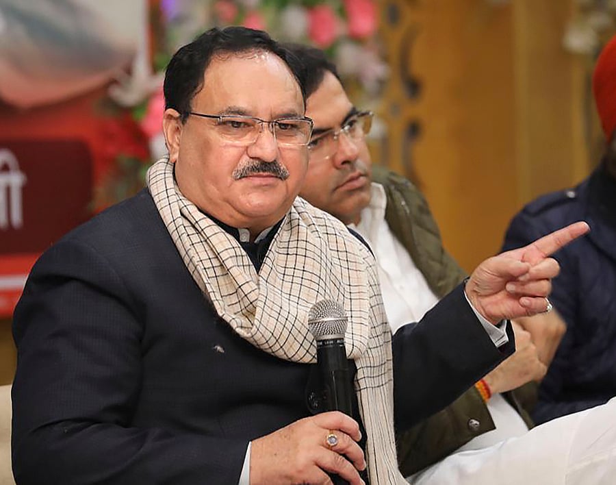 BJP Working President J P Nadda lauded the efforts of Karnataka government in preventing the spread of the disease. Credit: PTI File Photo