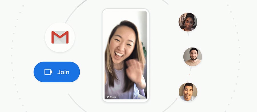 Meet video app to be integrated with Gmail for mobile. Picture credit: Google