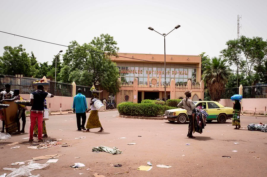 A general view of the National Assembly in Bamako on June 16, 2020. (Photo by AFP)