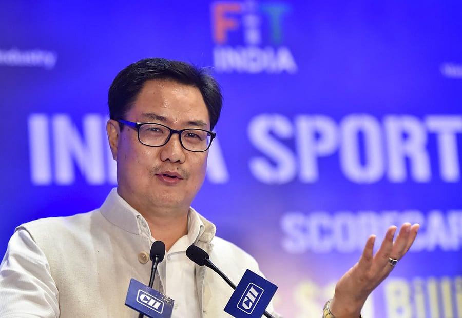 Union Sports Minister Kiren Rijiju. Credit: PTI