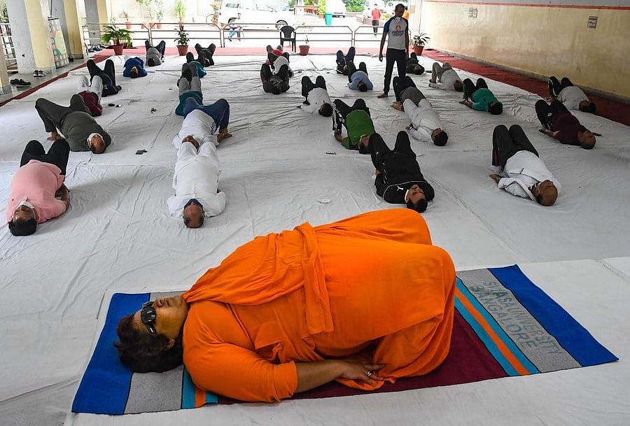 Yoga in Madhya Pradesh (PTI Photo)