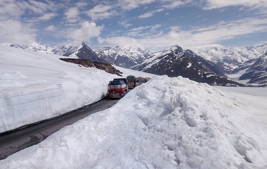 The bailey bridge in Senargar on Munsiyari-Milam road had crashed on Monday when a truck carrying a JCB machine was crossing it, an official said. Credit: PTI Photo
