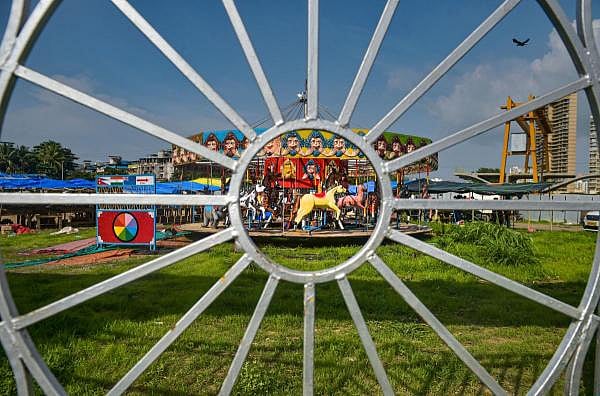 A view of the stranded Rambo Circus which was shut down due to the lockdown following the coronavirus pandemic, at Airoli, in Navi Mumbai, Thursday, June 25, 2020. Credit: PTI Photo