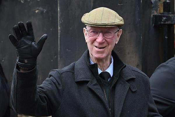 Jack Charlton arrives at Stoke Minster church for the funeral service of England's former goalkeeper Gordon Banks in Stoke-on-Trent, central England. Credit: AFP Photo
