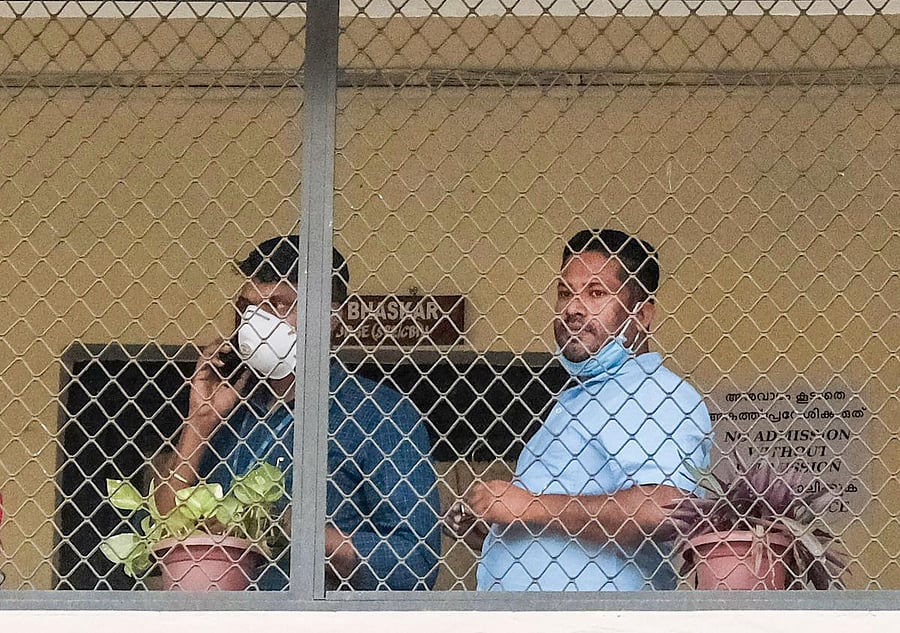 Sandeep Nair, accused in Kerala gold smuggling case, being produced in an NIA court in Kochi. Credit: PTI Photo