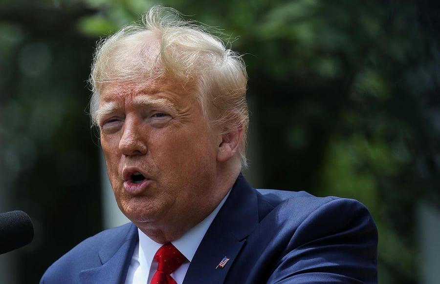 Responding to a question, Trump said what China did to the world should not be forgotten.