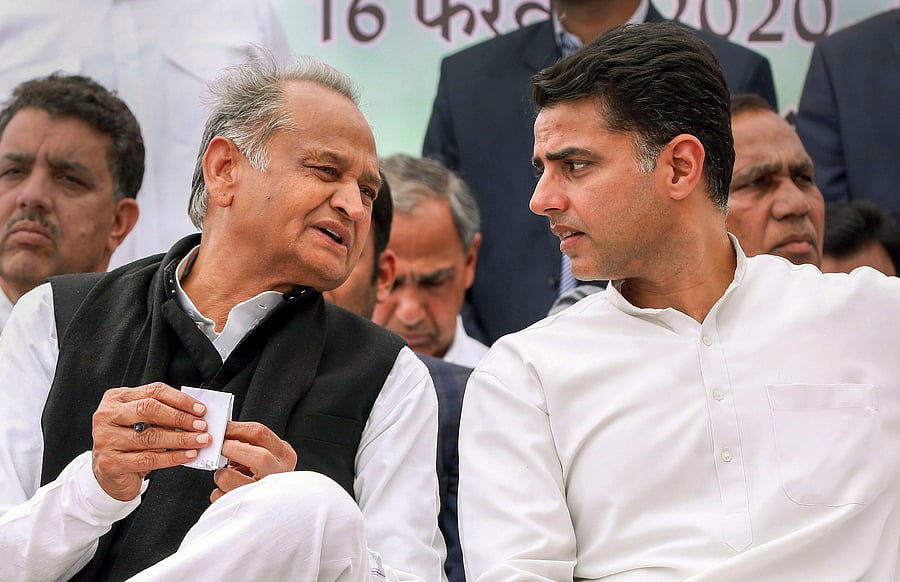 Ashok Gehlot and Sachin Pilot file photo (PTI)