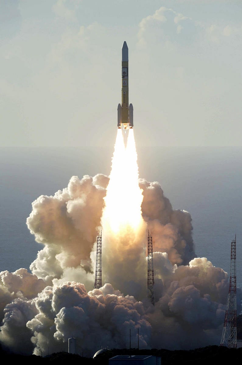 An H-2A rocket carrying the Hope Probe, developed by the Mohammed Bin Rashid Space Centre (MBRSC) in the United Arab Emirates (UAE) for the Mars explore, lifts off from the launching pad at Tanegashima Space Center on the southwestern island of Tanegashima, Japan. Credit: Reuters Photo