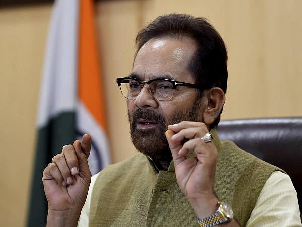 Union Minister Mukhtar Abbas Naqvi. Credit: PTI