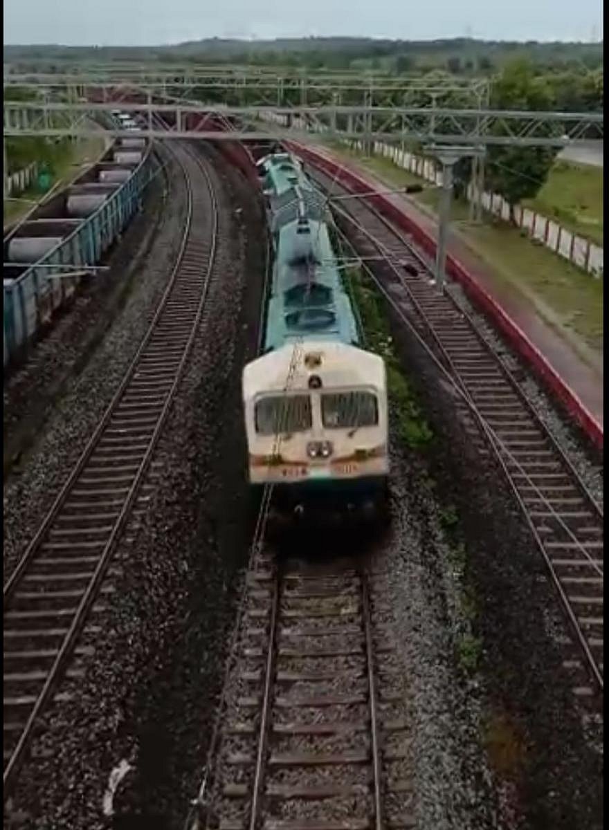 SWR's first long haul train which moved between Hosapete and Tinaighat.