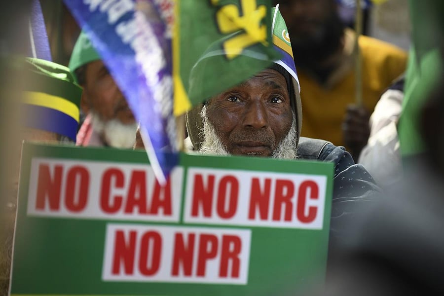 A view of anti-CAA protest. Credit: AFP