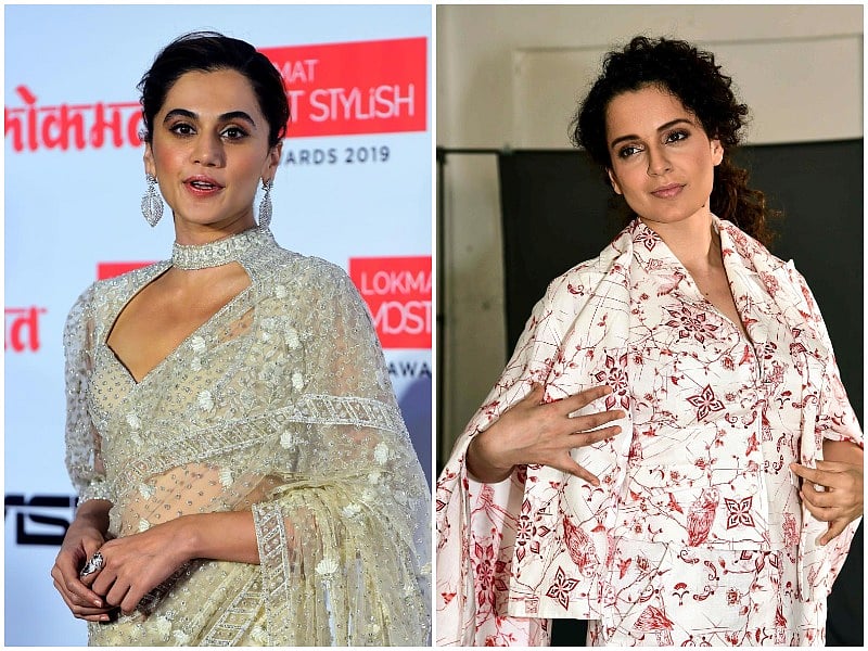 Taapsee Pannu and Kangana Ranaut file photo (AFP)