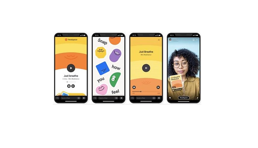 Snapchat Launches In-App Meditation Experience with Headspace. Picture credit: Snapchat