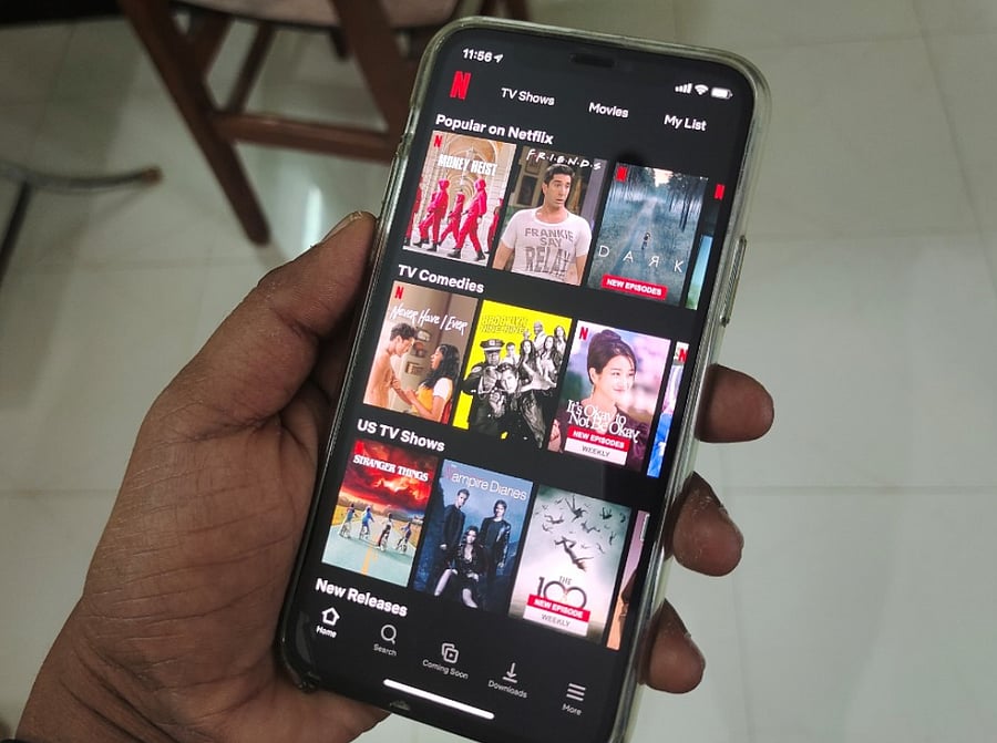 Netflix app on Apple iPhone. Credit: DH Photo/KVN Rohit