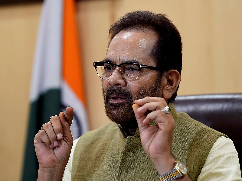 Union Minority Affairs Minister Mukhtar Abbas Naqvi. Credits: PTI Photo
