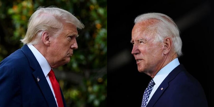 US President Donald Trump and Democratic presidential hopeful and former Vice President Joe Biden. Credit: AFP Photo 