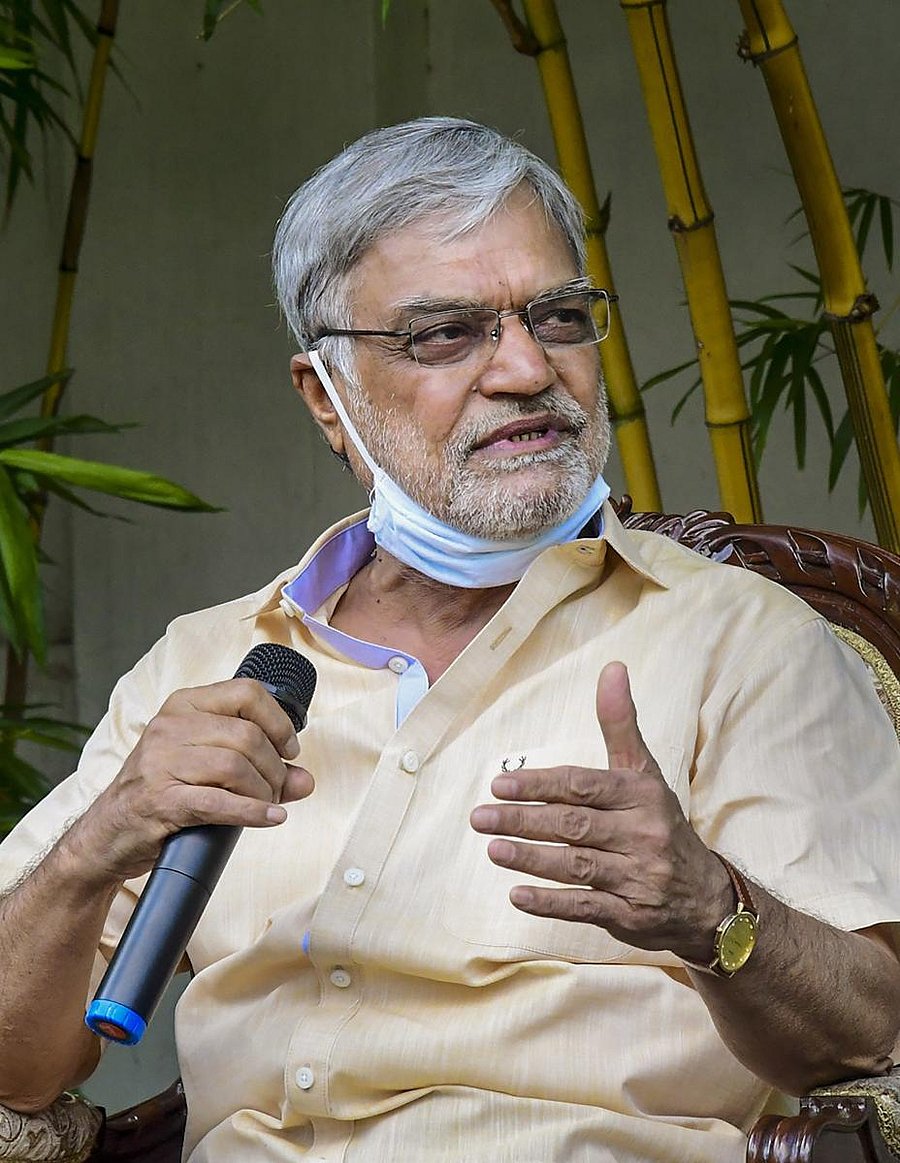 Rajasthan Assembly Speaker CP Joshi addresses the media during a press conference, in Jaipur, Wednesday, July 22, 2020. Credit: PTI Photo