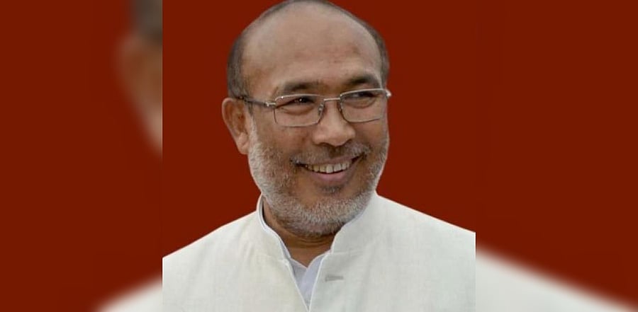 Manipur CM N Biren Singh. Credit: Twitter/ N Biren Singh