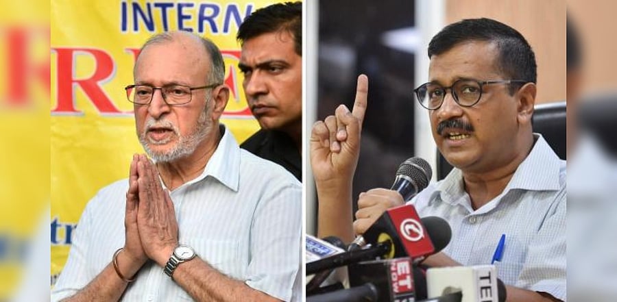 Combo photo of (L-R) Lieutenant Governor of Delhi, Anil Baijal, and Delhi Chief Minister Arvind Kejriwal. Credit: PTI Photo