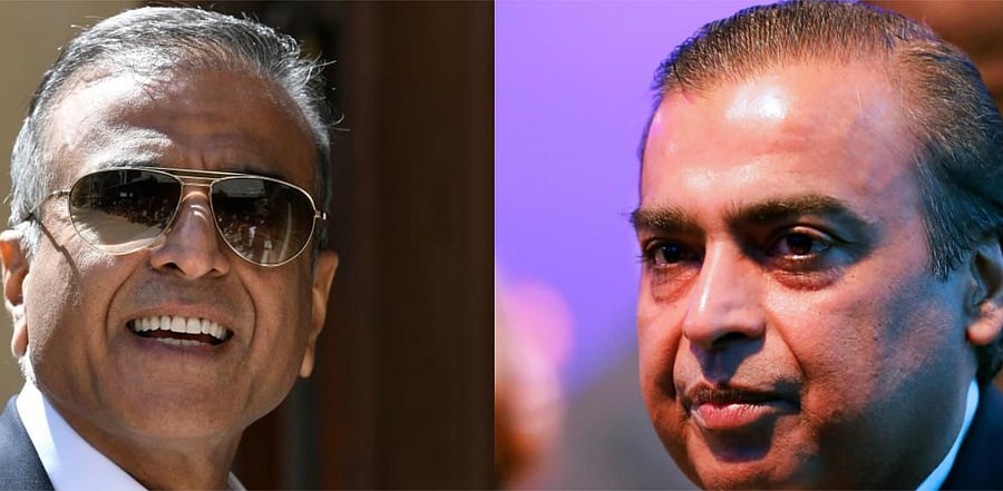 Sunil Mittal (L) and Mukesh Ambani (R). Credit: AFP/Reuters