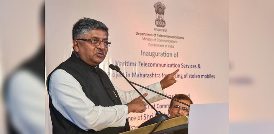 Union Communications Minister Ravi Shankar Prasad. Credit: PTI Photo