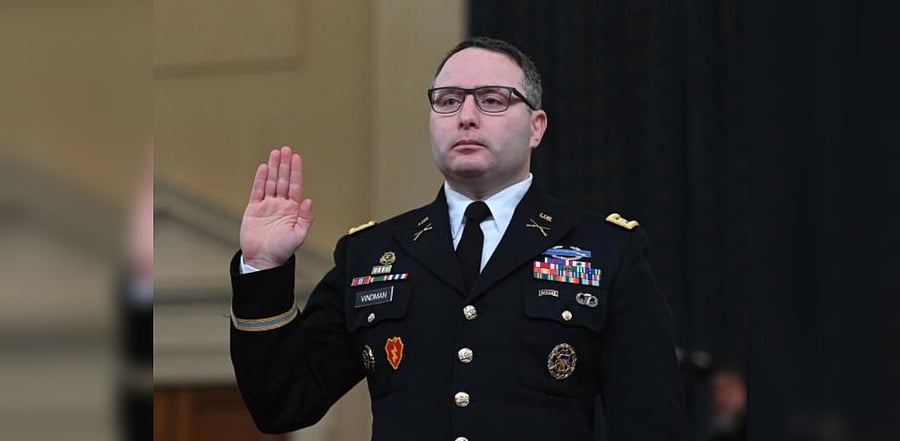 Lt. Colonel Alexander Vindman, director for European Affairs at the National Security Council. Credit: Reuters Photo
