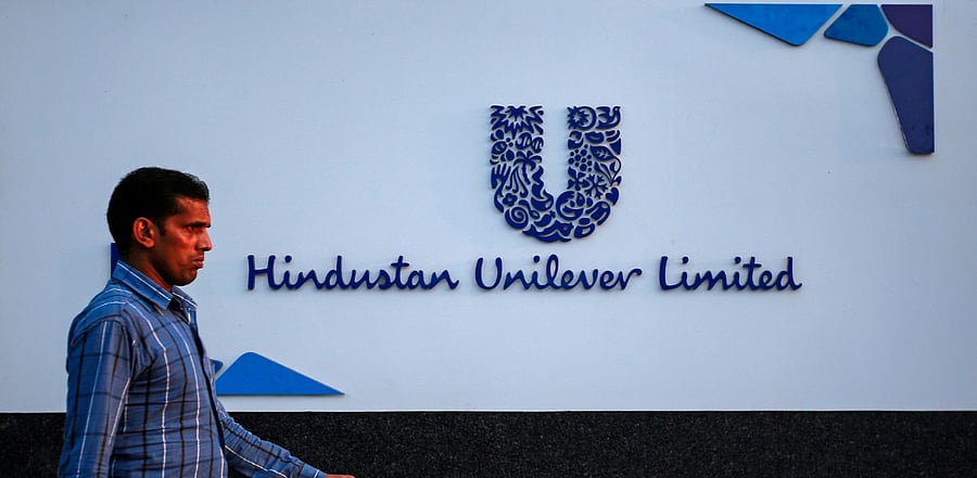 A pedestrian walks past the Hindustan Unilever Limited (HUL) headquarters in Mumbai. Credit: Reuters Photo