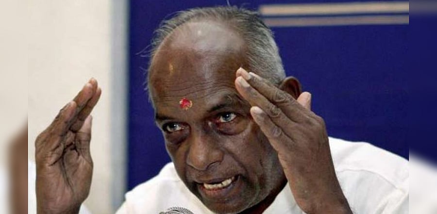 Former RSS ideologue K N Govindacharya. Credits: File Photo