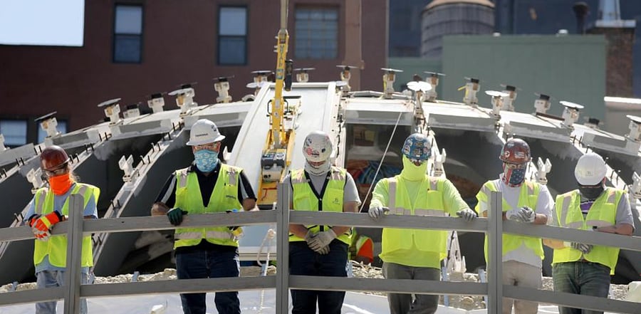 New York Governor Cuomo Visits St. Nicholas National Shrine as construction resumes. Credit: AFP