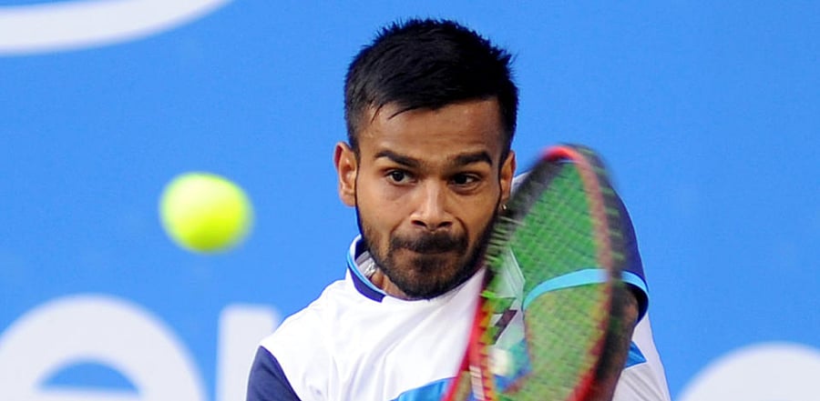 Sumit Nagal. Credit: DH Photo