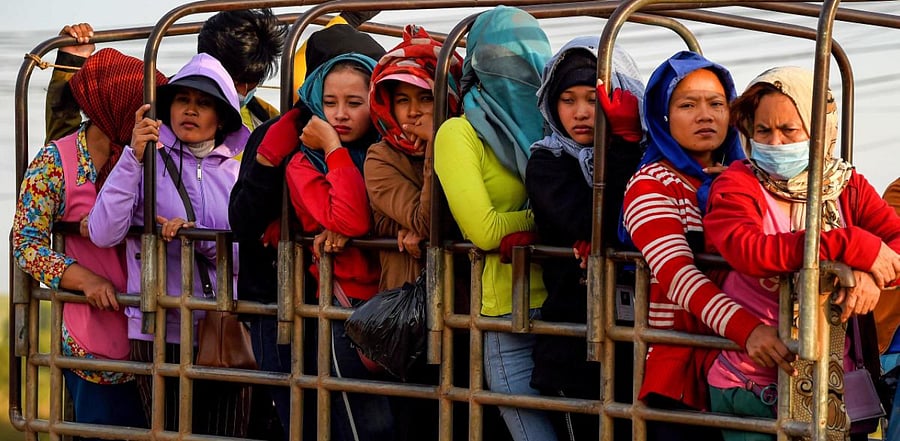 Billed as necessary to preserve Cambodian tradition, the law would prohibit women from wearing anything deemed "too short" or "too see-through" and has drawn criticism for being vague and encouraging a culture of victim blaming. Credit: AFP Photo
