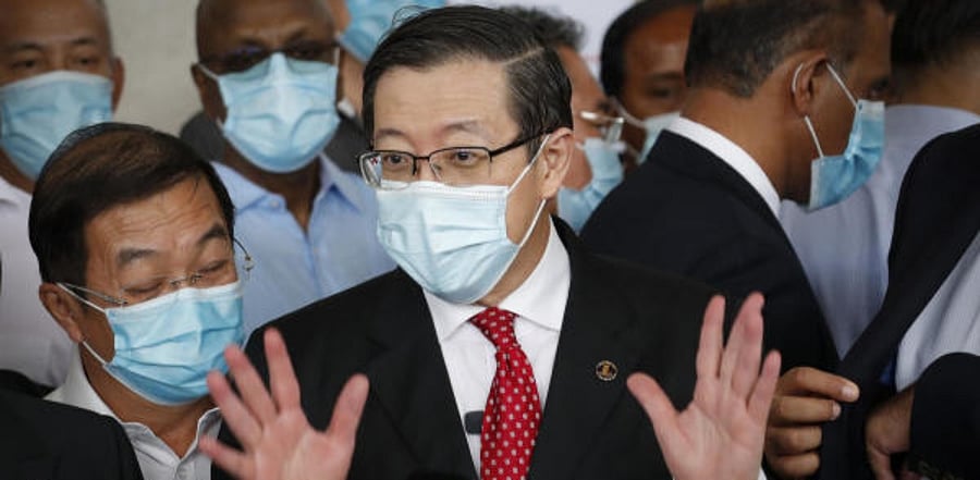 Former finance minister Lim Guan Eng speaks to media outside court house in Kuala Lumpur. Credit: AP