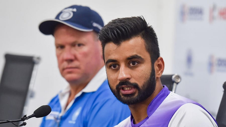 Indian Hockey team Captain Manpreet Singh (Right). Credit: PTI