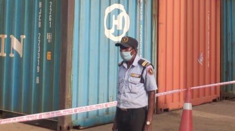 Containers stored at the CFS. Credit: DH photo